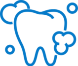 Blue preventative tooth icon